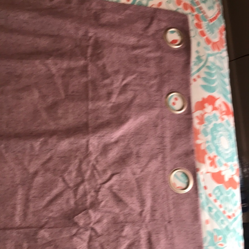 Decorative Purple Blackout Curtains with Design